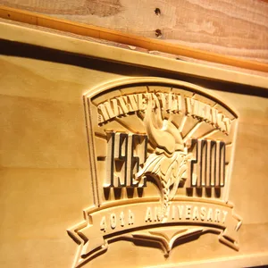 Minnesota Vikings 40th Anniversary Logo Wood Sign - Legacy Edition