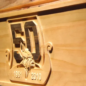 Minnesota Vikings 50th Anniversary Logo Wood Sign - Legacy Edition