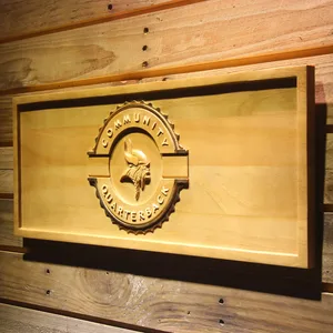 Minnesota Vikings Community Quarterback Wood Sign - Legacy Edition