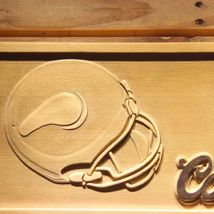 Minnesota Vikings Coors Light Helmet Wood Sign