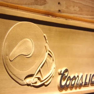 Minnesota Vikings Coors Light Helmet Wood Sign