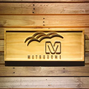 Minnesota Vikings HHH Metrodome Logo 1 Wood Sign