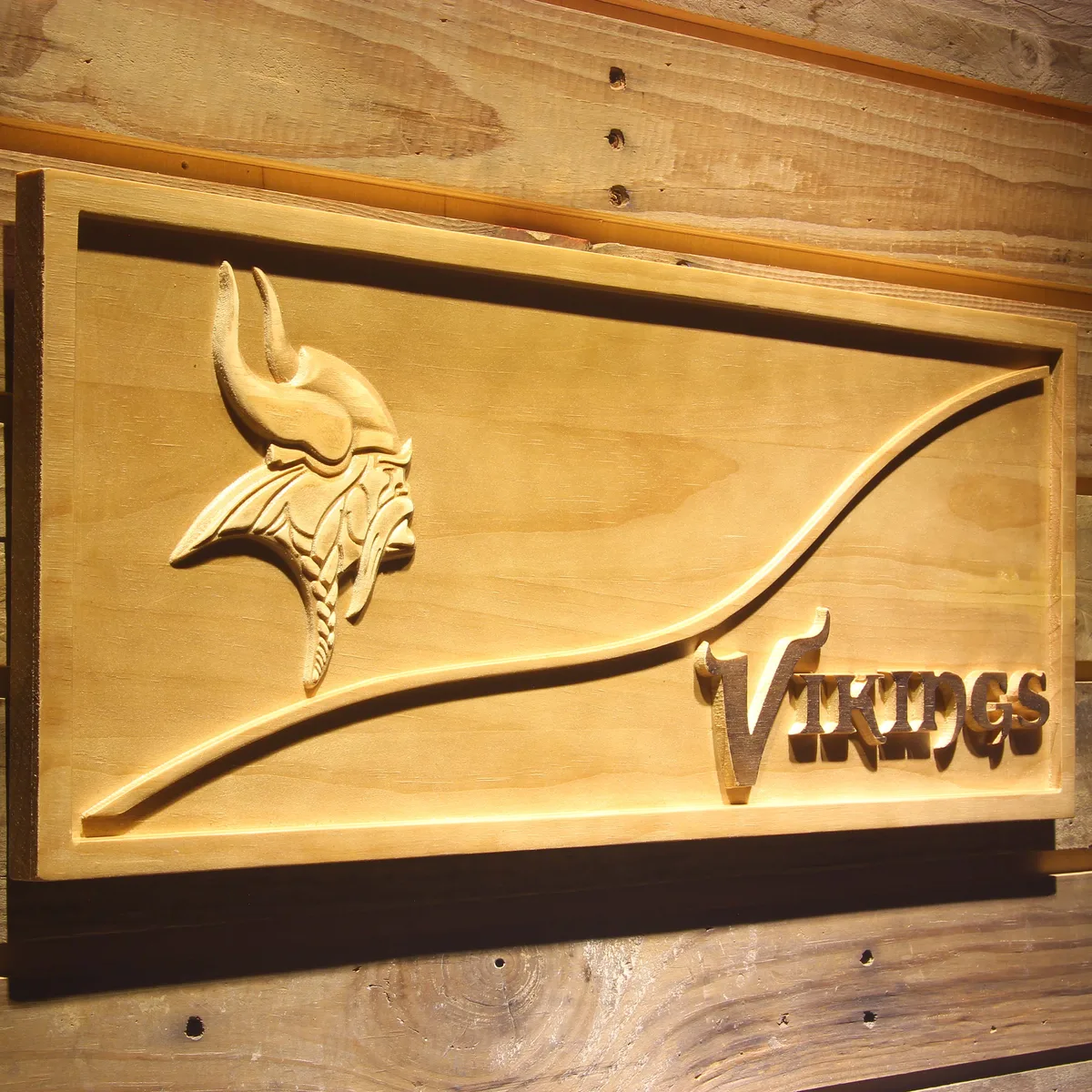 Minnesota Vikings Split Wood Sign