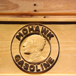Mohawk Gasoline Wood Sign