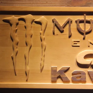 Monster Energy Cernic Kawasaki Wood Sign