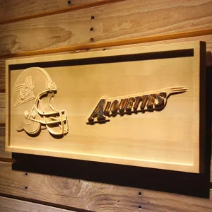 Montreal Alouettes Helmet Wood Sign