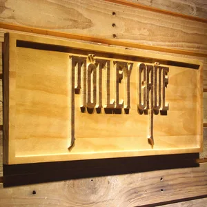 Motley Crue Wood Sign