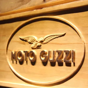 Moto Guzzi Wood Sign