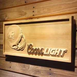 New England Patriots Coors Light Helmet Wood Sign