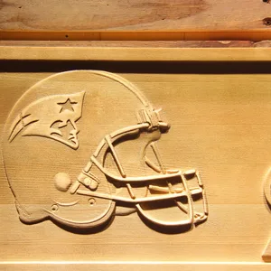 New England Patriots Helmet Wood Sign