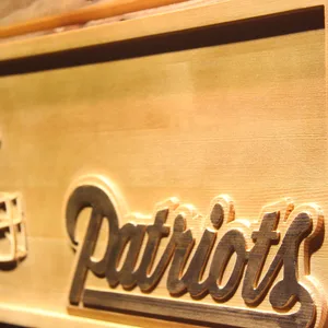 New England Patriots Helmet Wood Sign