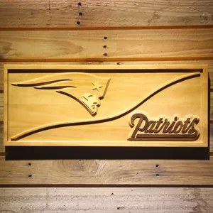 New England Patriots Split Wood Sign