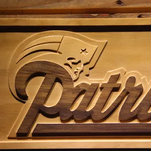 New England Patriots Wood Sign