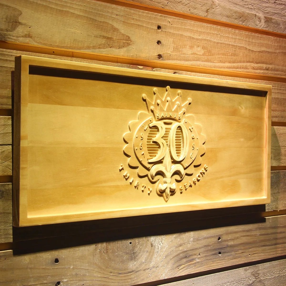 New Orleans Saints 30th Anniversary Logo Wood Sign - Legacy Edition