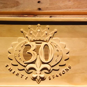 New Orleans Saints 30th Anniversary Logo Wood Sign - Legacy Edition