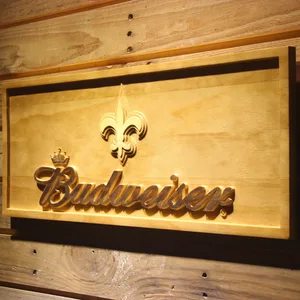 New Orleans Saints Budweiser Wood Sign