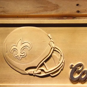 New Orleans Saints Coors Light Helmet Wood Sign