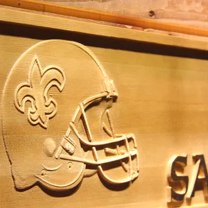 New Orleans Saints Helmet Wood Sign