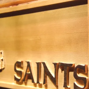 New Orleans Saints Helmet Wood Sign