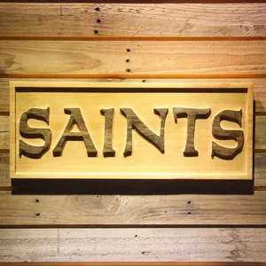 New Orleans Saints Text Wood Sign