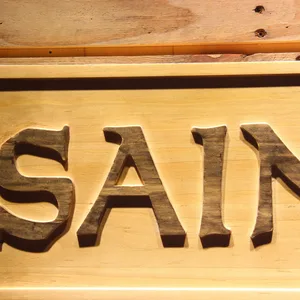 New Orleans Saints Text Wood Sign