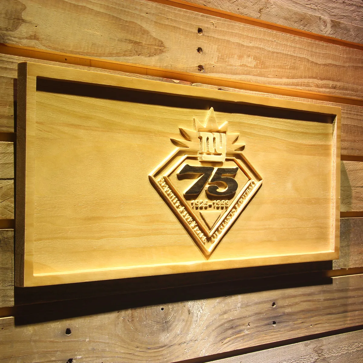 New York Giants 75th Anniversary Logo Wood Sign - Legacy Edition