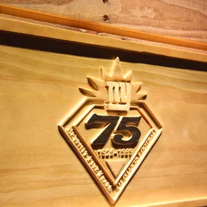 New York Giants 75th Anniversary Logo Wood Sign - Legacy Edition