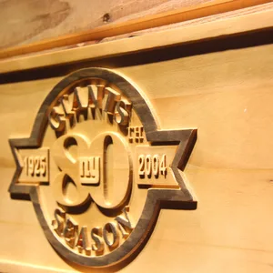 New York Giants 80th Anniversary Logo Wood Sign - Legacy Edition