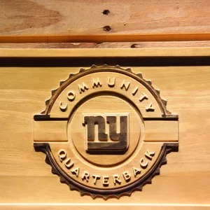 New York Giants Community Quarterback Wood Sign - Legacy Edition