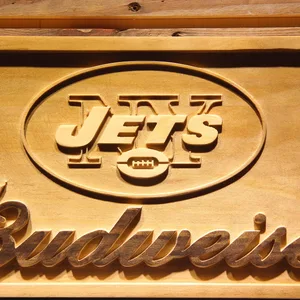 New York Jets Budweiser Wood Sign