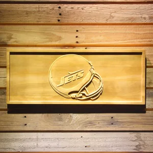 New York Jets Helmet Wood Sign