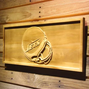 New York Jets Helmet Wood Sign