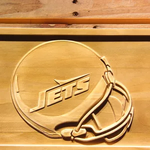 New York Jets Helmet Wood Sign