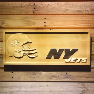 New York Jets Helmet Wood Sign