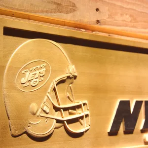 New York Jets Helmet Wood Sign