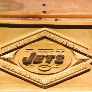 New York Jets Super Bowl III Championship 25th Anniversary Wood Sign - Legacy Edition
