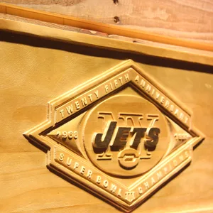 New York Jets Super Bowl III Championship 25th Anniversary Wood Sign - Legacy Edition