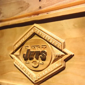 New York Jets Super Bowl III Championship 25th Anniversary Wood Sign - Legacy Edition