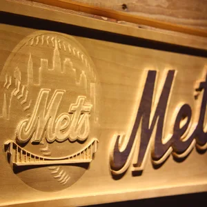New York Mets Wood Sign