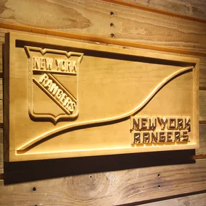 New York Rangers Split Wood Sign
