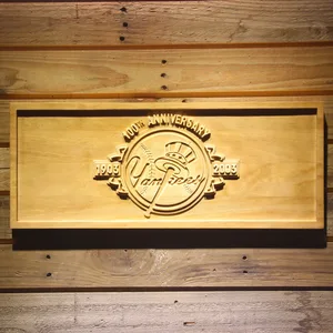 New York Yankees 100th Anniversary Logo Wood Sign - Legacy Edition
