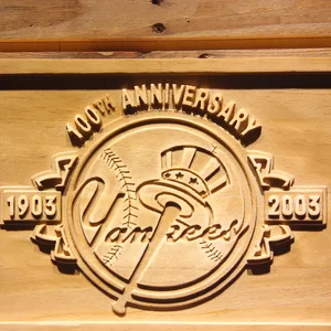New York Yankees 100th Anniversary Logo Wood Sign - Legacy Edition