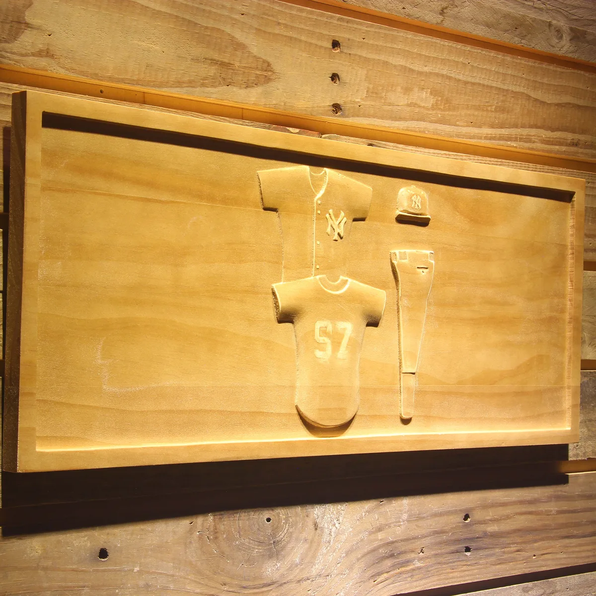 New York Yankees Jersey Wood Sign