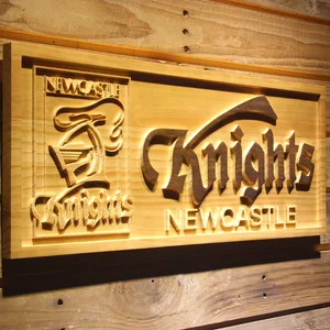 Newcastle Knights Wood Sign