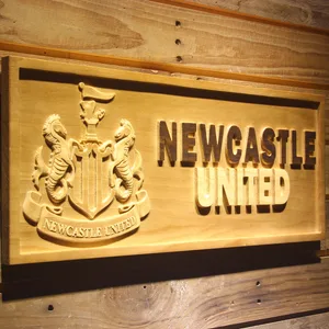 Newcastle United FC Wood Sign