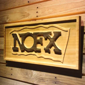 NOFX Border Wood Sign