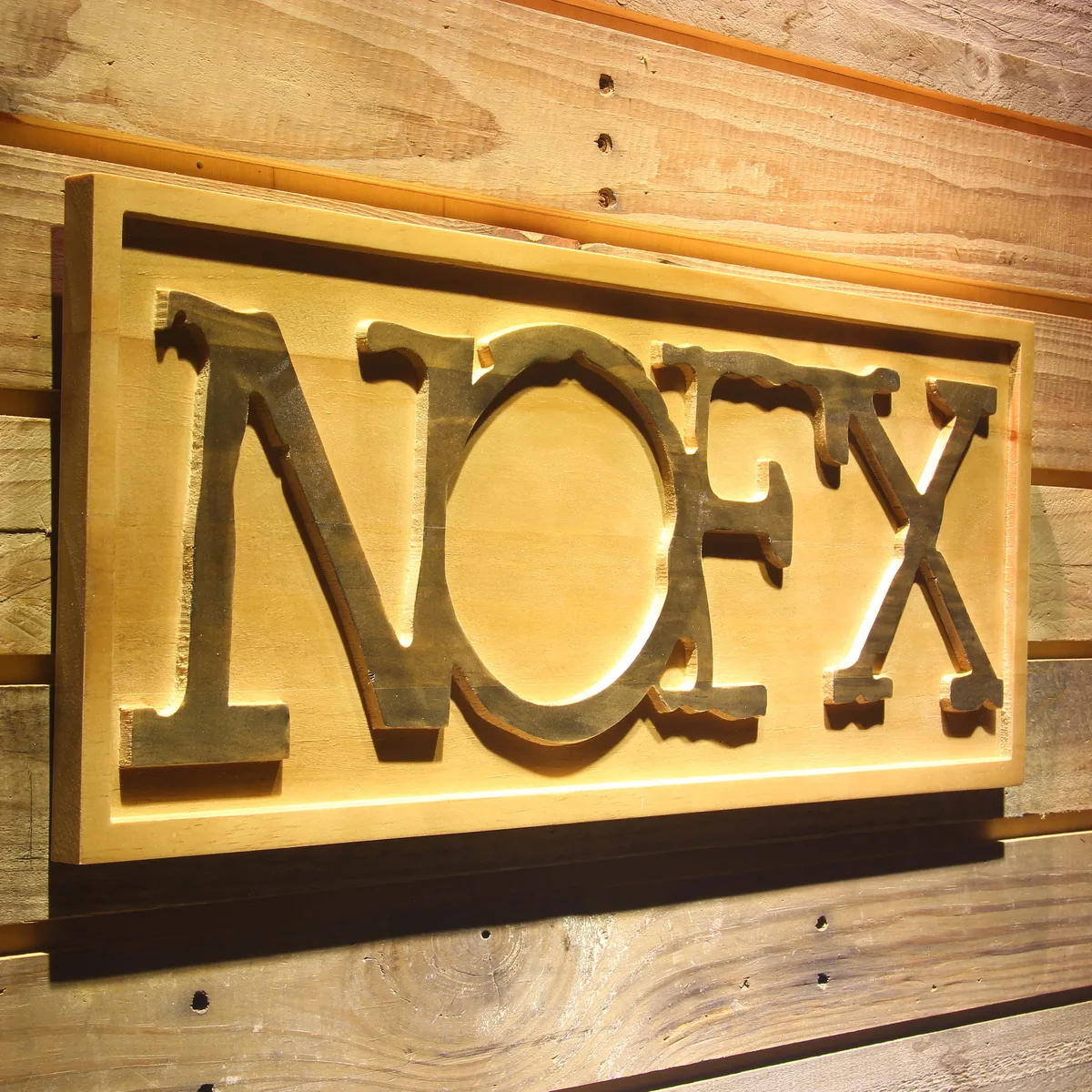 NOFX Wood Sign