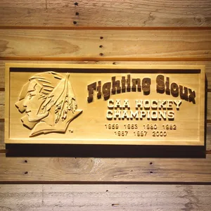 North Dakota Fighting Sioux Wood Sign - Legacy Edition