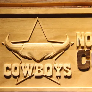 North Queensland Cowboys Wood Sign