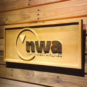Northwest Airlines Wood Sign